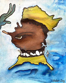 Fractured Mouth abstract canvas art print featuring bold expressive design by Australian artist